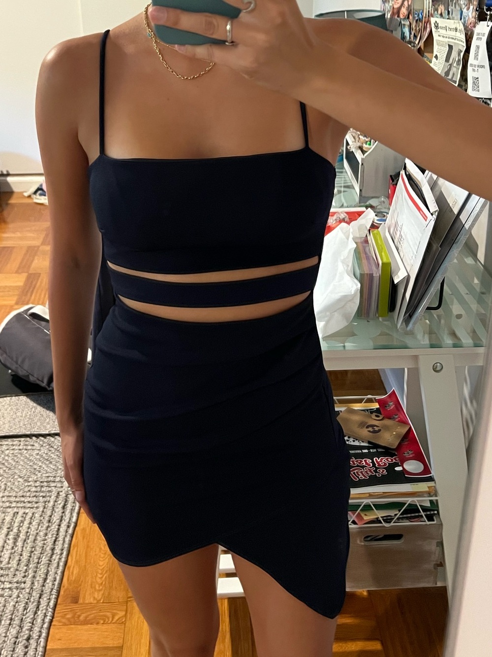 Windsor Navy Blue Cutout Bodycon Mini Dress
